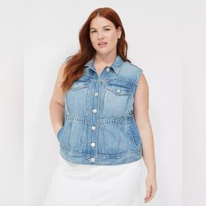 NWOT Lane Bryant Blue Denim Vest